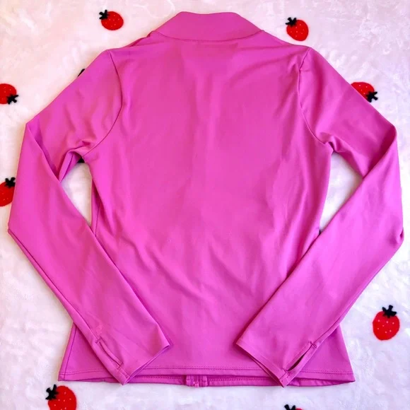 PINK Victoria’s Secret Hot Pink Zip-Up Relay Jacket and Skirt Set Size Medium - Picture 5 of 16